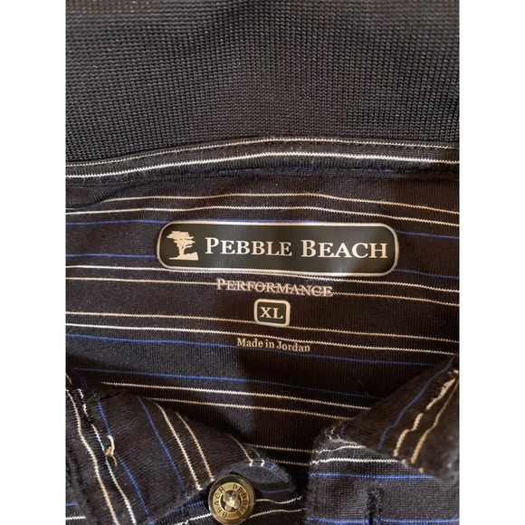 Pebble Beach Men's Performance Polo Shirt, Charcoal Black‎  Size XL - Picture 2 of 10